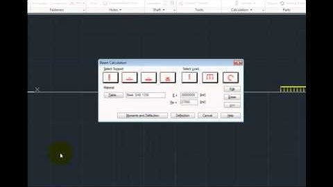 AutoCAD Mechanical 2012 Tutorial   Calculating Deflection Line   YouTube