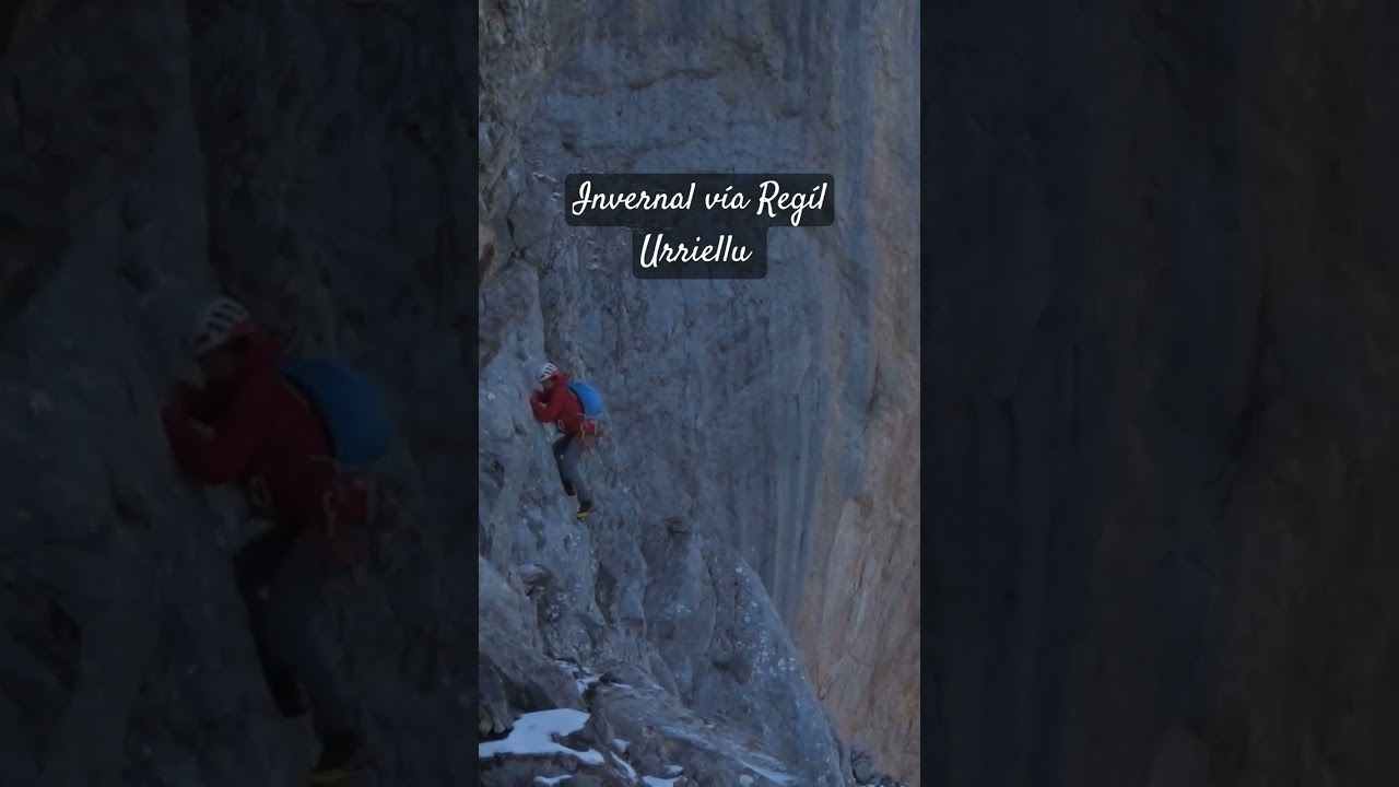 Escalada invernal en el contrafuerte norte del Picu Urriellu #asturias #picosdeeuropa #urriellu