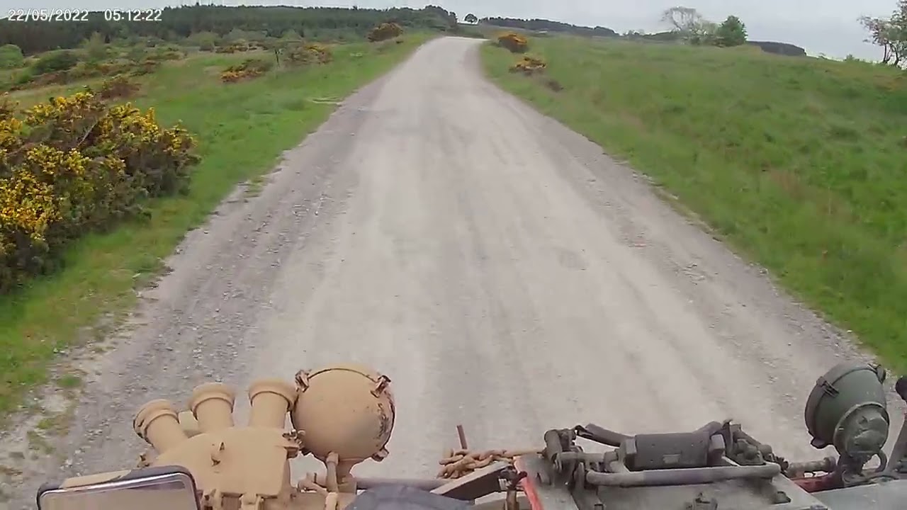 Catterick tank driving range in a 4 ton 1959 Daimler Ferret armoured car without a map part 1