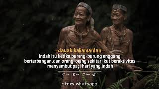 STORY WA SUKU DAYAK | UCAPAN SELAMAT PAGI