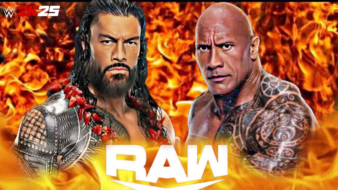 Roman Reigns vs The Rock Wwe Raw WWE2K25- PS5 4K Game Play 