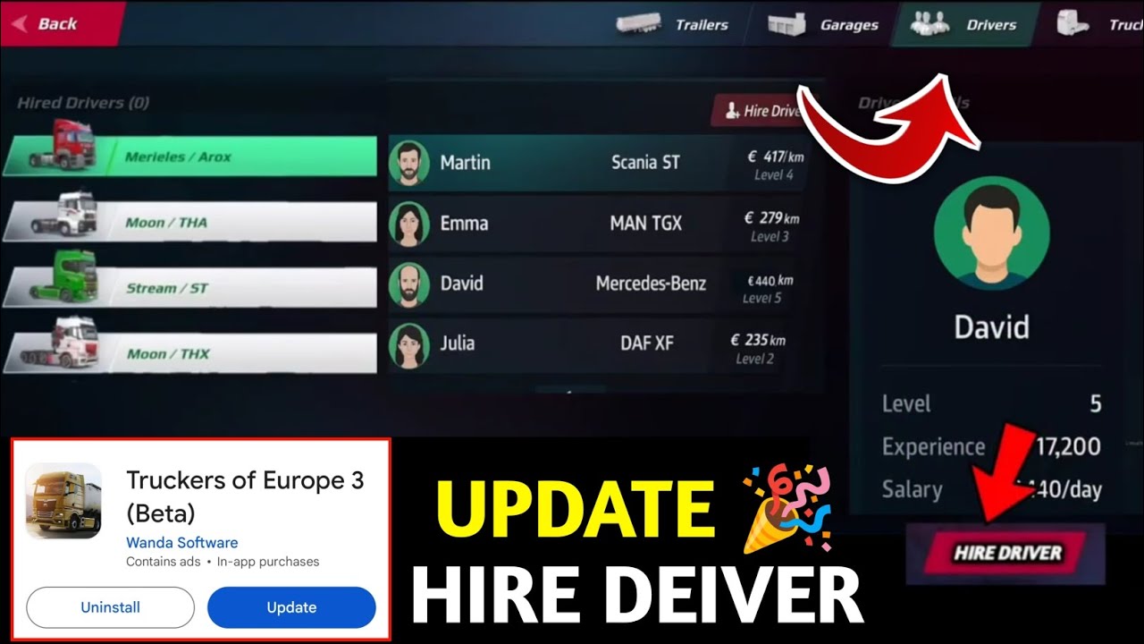 NEW UPDATE 🎉 Truckers of Europe 3 -  Interior Accessories + Hire Driver System 