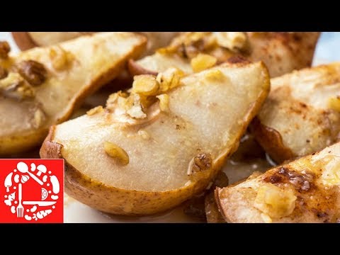 Безумно вкусный и легкий десерт! 🍐🍐🍐 Запеченные груши с медом и корицей