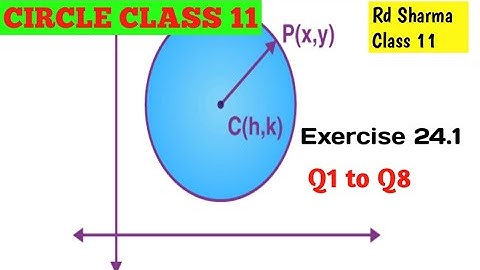Circle Class 11 |  Rd Sharma Class 11  Ex 24.1 Q1 to Q8 | CBSE 11 Math | ‎@smcride  | SMCRIDE