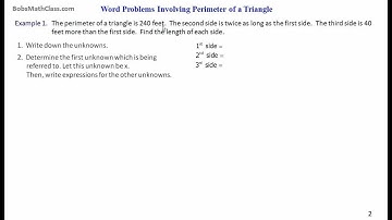 Triangle Perimeter Word Problems - Part 1