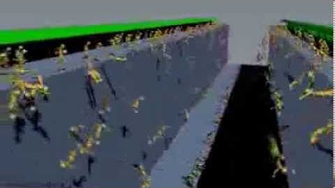 Crowd "cloth material events"  Thinking particles