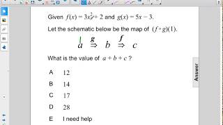 Algebra2 Overview FUNC Composite Functions Q37
