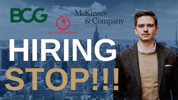 Hiring stop at McKinsey, BCG & Bain!!! This is what you need to do now!