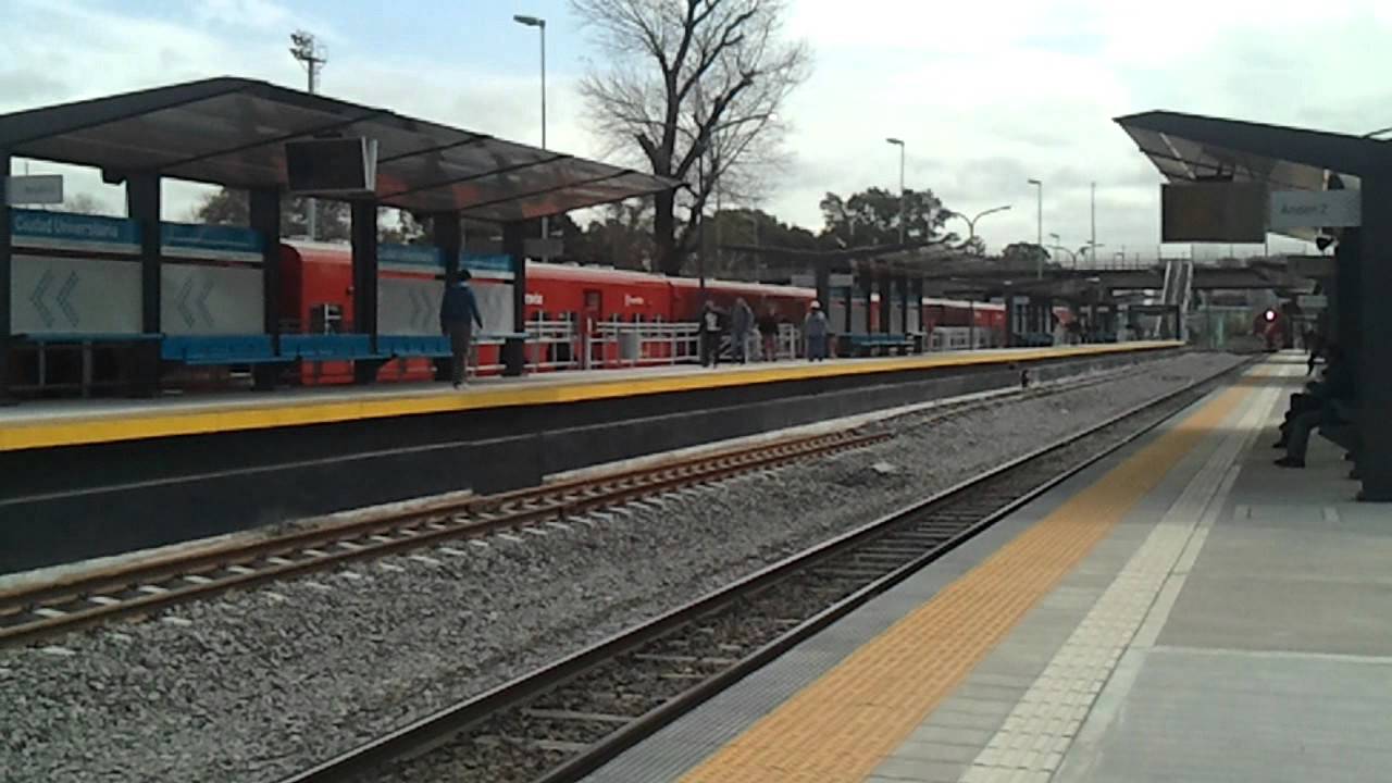 Línea Belgrano Norte. Llegada del tren a la nueva estación Ciudad