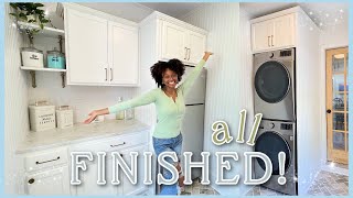 DREAM LAUNDRY ROOM MAKEOVER FINALE| Organizing, Decorating & Full Renovation #FIXERUPPER