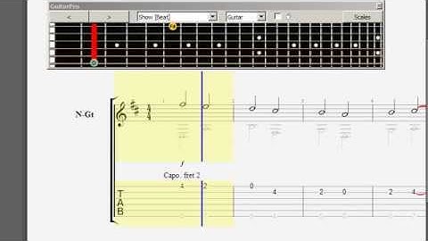 Canon in D guitar tab - Trace Bundy version