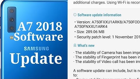 Samsung a7 2018 software update || a7 2018 fota update