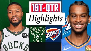 Milwaukee Bucks so với Oklahoma City Thunder HIGHLIGHTS 1st-QTR HD | 2024 NBA season | Mar 24