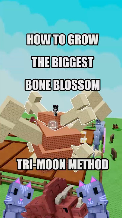 How to Grow the BIGGEST Bone Blossom using the TRI-MOON method #growagarden #roblox #boneblossom