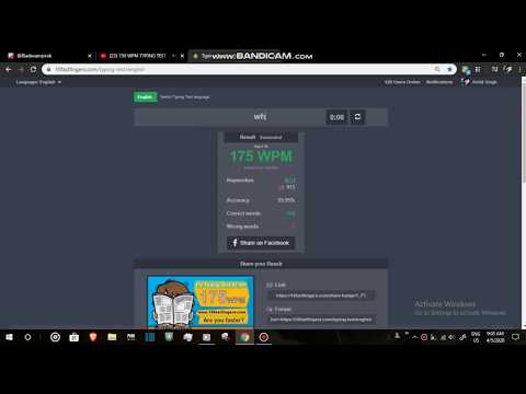Typing 175 wpm || 10ff