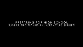 Full Preparing For High School Update
