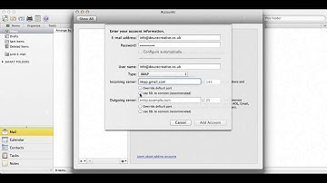Adding a Google Apps e-mail account to Microsoft Outlook for Mac 2013