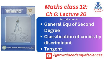 Introduction to concepts for Ex 6.9 (Conic Section)|F.Sc 12th class maths ||Punjab and Federal Board