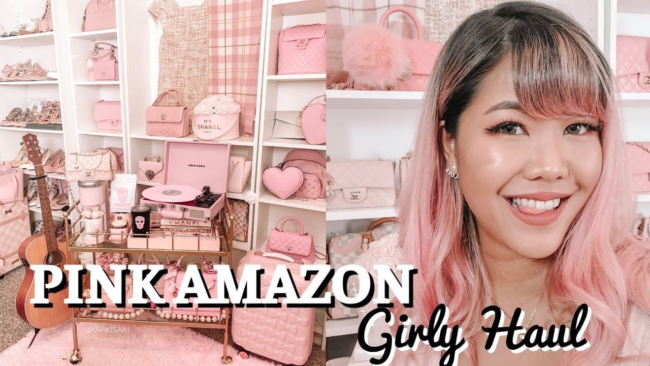 PINK AMAZON HAUL! ♡ Girly Essentials for Daily Life ♡ xsakisaki YouTube