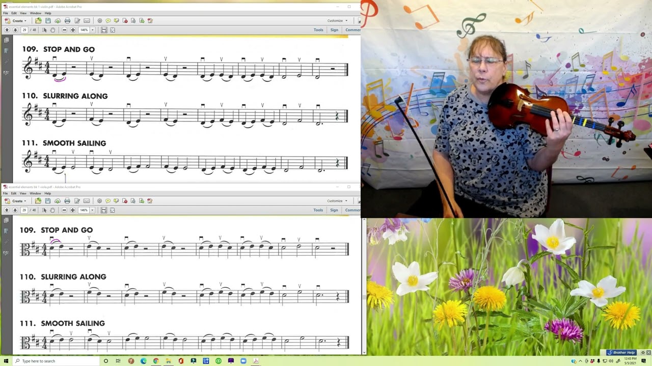 Essential Elements 2000 - No. 109 through 115, Introduction to Slurs - violin and viola