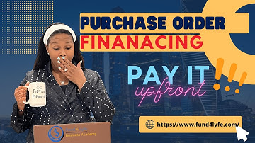 How to obtain Purchase Order Financing faster? Watch this!!!!