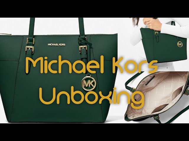 Michael Kors Charlotte Large Saffiano Leather top Zip tote bag