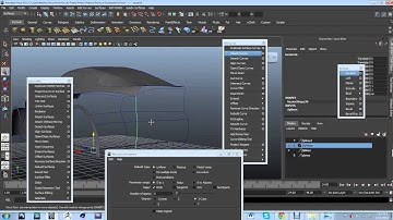 Maya Automobile Modeling 7: Creating NURB surfaces with Loft and Boundary surfaces.