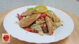 Свежий микс салат из куриного филе в коктейльном соусе. Кухня вкусная - 15 Свежий микс салат из куриного филе в коктейльном соусе. Кухня вкусная - 15