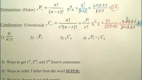 6.7a 1 Permutations and Combinations - Algebra 2