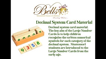 Decimal system card material arrangement