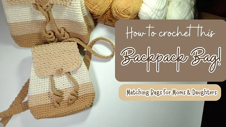Easy Bagpack Bag for kids Crochet Pattern Tutorial #crochet #crochetpattern #diy #giftideas #bags 