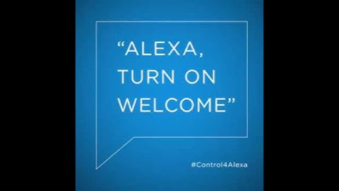 Control4 and Amazon Alexa - Voice Control Scene #2