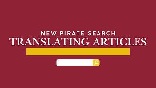 Pirate Search: Translating Articles