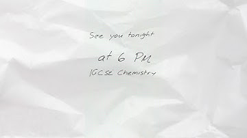 IGCSE chemistry Orientation session Live 🎙️ tonight