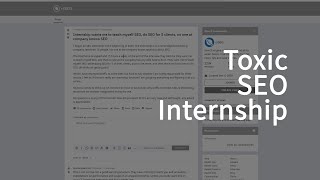 Toxic SEO Internship Toxic SEO Internship