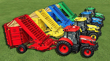 Work with Colors! - Epic Straw Collecting with a GIANT Machine - Farming Simulator 22! 🚜