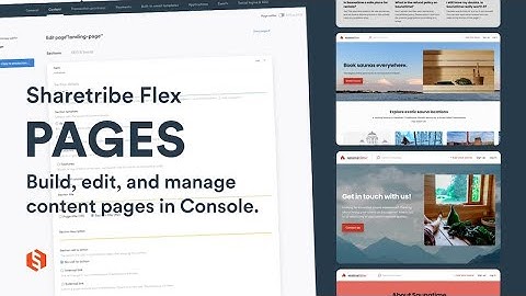 Sharetribe: Pages
