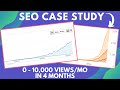 SEO Blog Case Study: 0 - 10,000/mo Page Views In 4 Months (Monster Website Build with 500,000 Words)