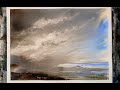 How To Paint A Simple Watercolour Stormy Seascape 2, Loose Hake Watercolor Painting Tutorial Demo