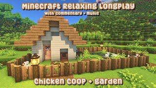 Adding a Chicken Coop to the Farm  Minecraft Relaxing Longplay (with Commentary)