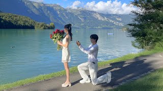 I proposed to my beloved girlfriend in Switzerland.
