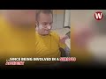 The emotional moment a father sees his children for the first time since serious accident