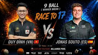 🔴 LIVE | DUY ĐINH VS JONAS SOUTO RACE 17 | BILLIARDS POOL screenshot 3
