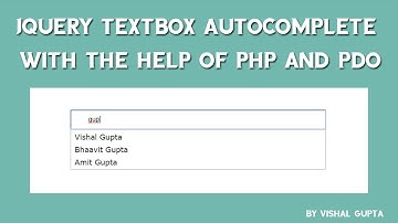 Jquery Textbox Autocomplete with the help of PHP and PDO