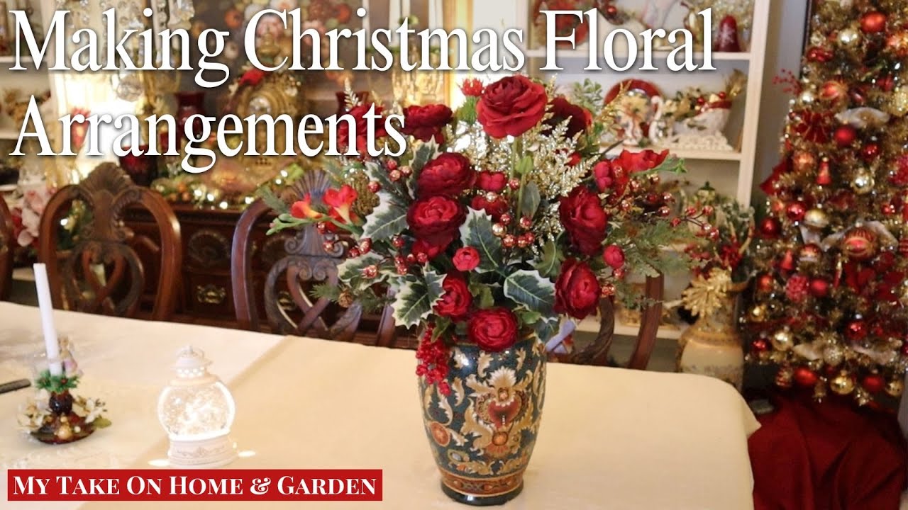 Christmas 2024 Decorating🎬🌹Creating Christmas Floral Vase