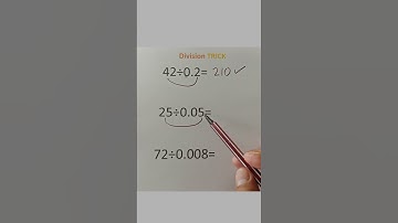 Math TRICK: Dividing whole numbers and decimals #mathshorts #mathstricks #education
