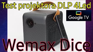 Test projektora DLP 4Led Wemax Dice FHD 1080p z Google Tv