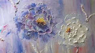 vẽ hoa bằng bột đắp nỗi