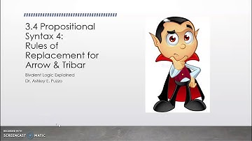 3.4a Propositional Syntax 4: Rules of Replacement for Arrow Tribar