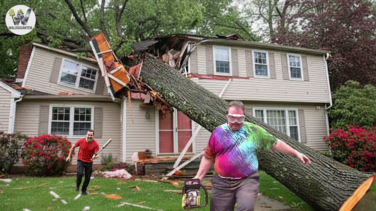 Sekunden vor der Katastrophe! Wahnsinnige Holzfällarbeiten mit LKWs außer Kontrolle #13